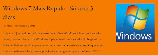 Windows 7 mais rapido
