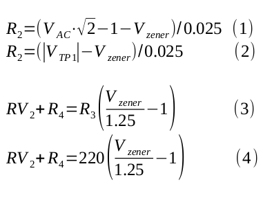Calculate R2 and RV2+R4