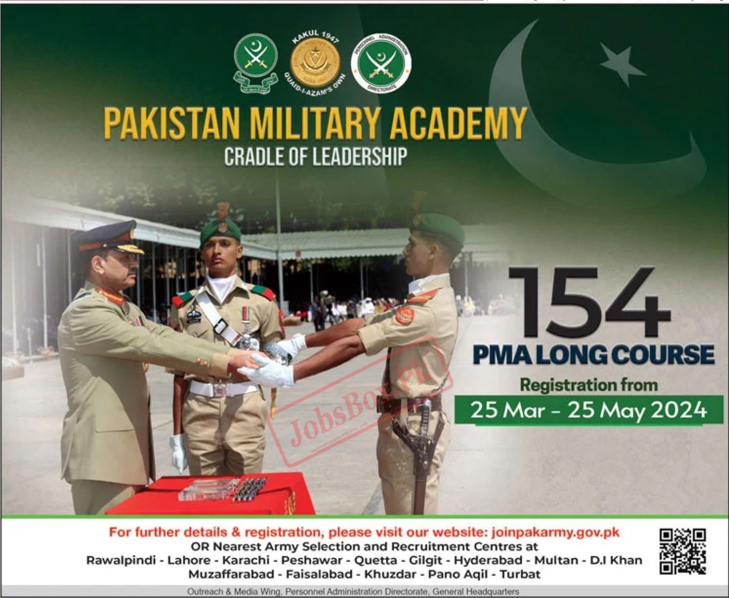 Pakistan Military Academy PMA 154 Long Course Jobs 2024 Advertisement