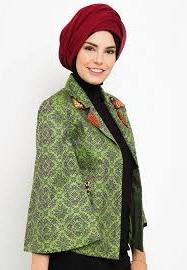 Baju Batik Kerja Muslim Modern