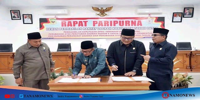 Bupati dan DPRD Tanah Datar Setujui Lagi Tiga Ranperda menjadi Perda 