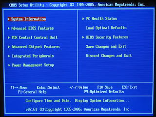 Cara Atur AMI Bios Supaya booting dari CD room