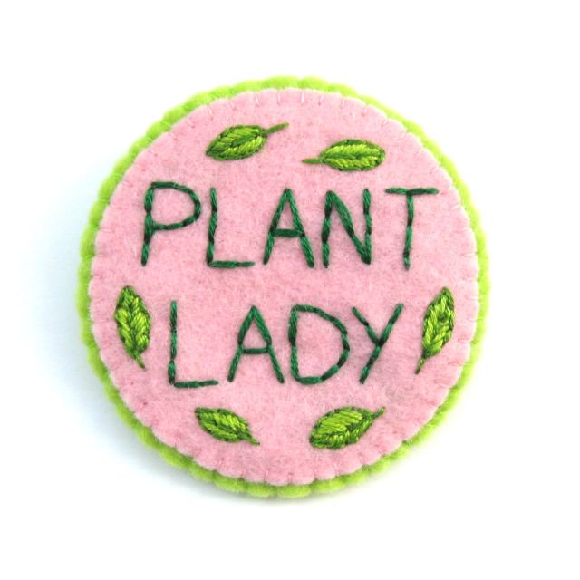 DIY Embroidered Plant Lady Brooch