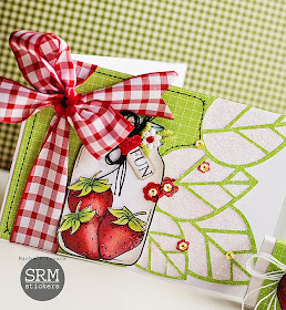 SRM Stickers Blog - Strawberry Stamped Card by Michele - #card #stamped #janesdoodles #srmstickers #DIY