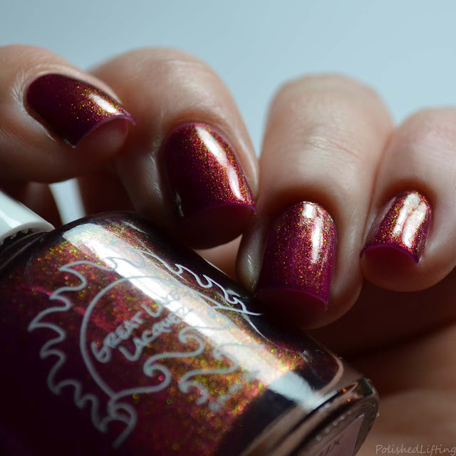 burgundy shimmer nail polish