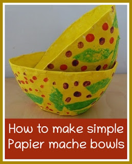 how to make simple papier mache bowls