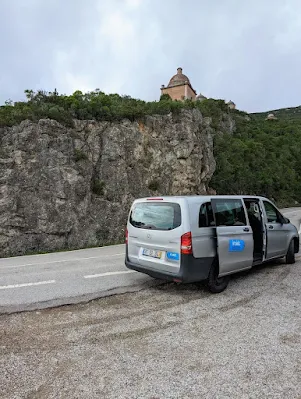 Inside Lisbon van on a Setúbal wine tour