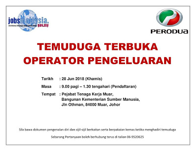 Temuduga Terbuka PERODUA - Perusahaan Otomobil Kedua 