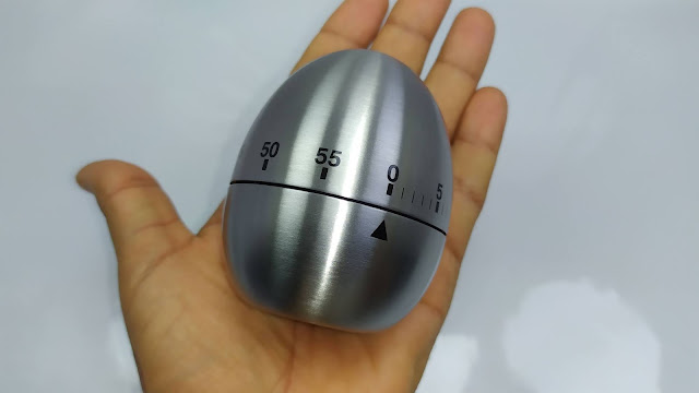 مؤقت مطبخ على شكل بيضة من الفولاد المقاوم للصدأ  Kitchen Timer Stainless Steel Egg