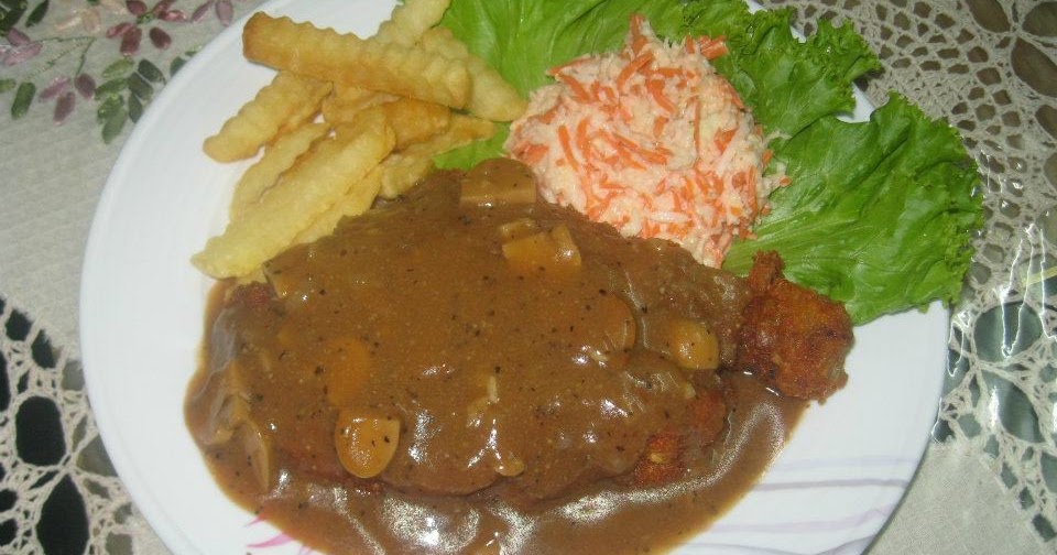 RESEPI CIKGU ANI: CHICKEN CHOP WITH MUSHROOM-BLACKPEPPER SAUCE