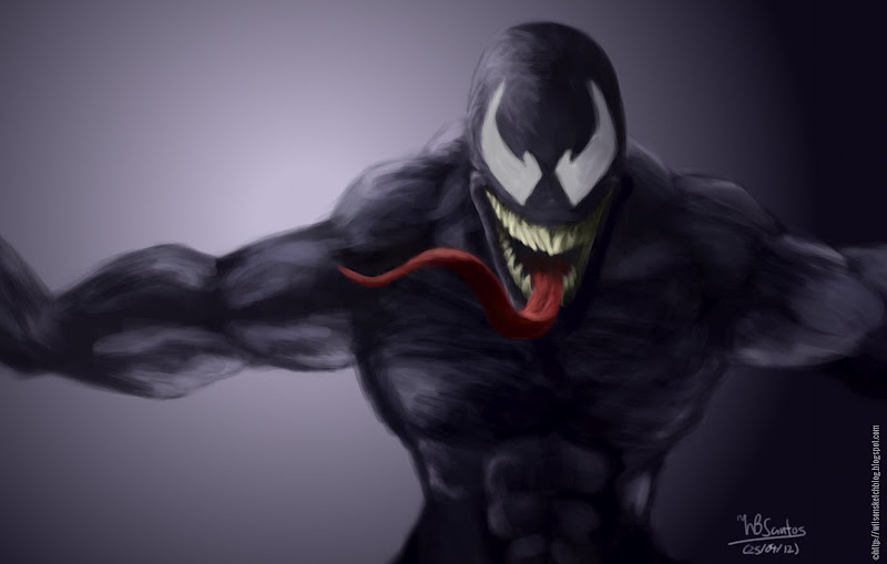 Venom sketch, using GIMP Paint Studio.