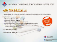 Yayasan Telekom Malaysia Scholarship Offer: TM EduXcel Jr. 2015