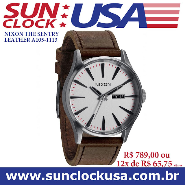 Relógio Nixon The Sentry Leather A105-1113