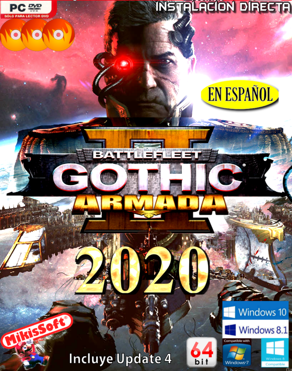 GOTHIC ARMADA 2 BATTLEFLEET - EN ESPAÑOL 64 BITS 3 DVDS - INSTALACION DIRECTA - ESTRATEGIA