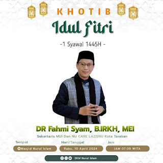 Shalat Idul Fitri bersama Ustadz Fahmi Syam Hafid di Masjid Jami Nurul Islam Marconi
