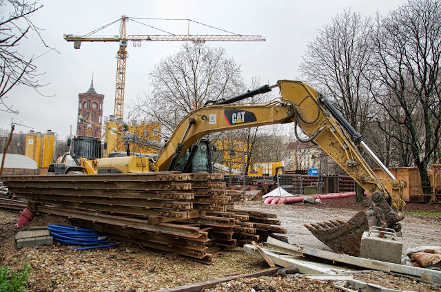 Baustelle Marx-Engels-Forum, Erweiterung der U-Bahn Line 5, Am Roten Rathaus, Karl-Liebknecht-Straße, 10178 Berlin, 10.12.2013