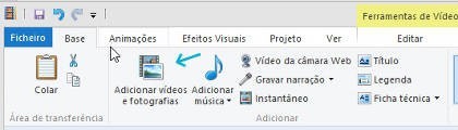 como juntar vídeos no Movie Maker