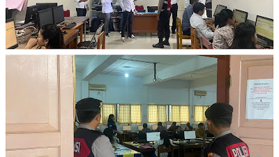 Pastikan Aman dan Kondusif, Polres Toraja Utara Gelar Pengamanan Tes Tertulis Badan Adhoc PPK