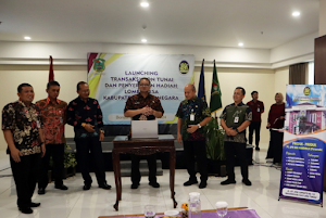 PJ Bupati Banjarnegara Launching Implementasi Transaksi Non Tunai Bagi Pemdes