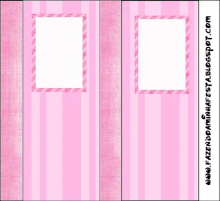 Pink Stripes Free Printable Labels.