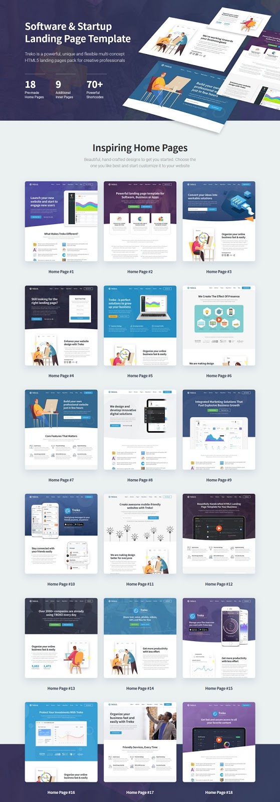 Startup and Software Landing Page Template
