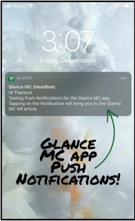 A sample Glance MC Push Notification