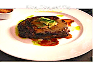 The Ribeye steak with shishito pesto at the 5A5 Steakhouse in San Francisco, California