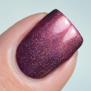 deep red holo nail polish