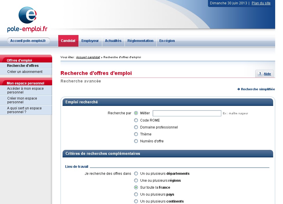 Le nouveau site pole-emploi.fr : Quand la recherche d'emploi devient