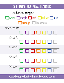 Meal planning is your key to success with 21 day fix diet. Use this printable tool to keep track of how many containers you use. Need help? www.happyhealthysmart.blogspot.com #21dayfixmealplanner #mealplanning