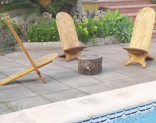 Naturalis muebles ecológicos sillas África con madera reciclada
