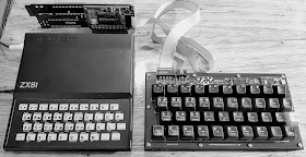 ZX-Key Keyboard Connected to a ZX81 via expansion interface