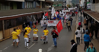 Marcha de funcionarios públicos alcanzó las 10 mil personas en Temuco