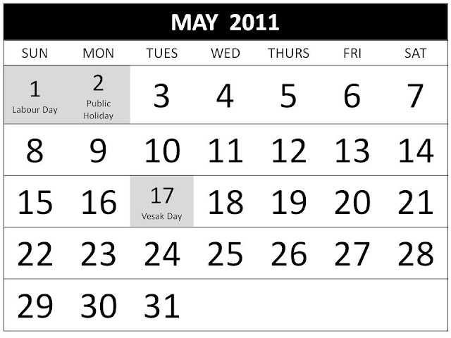 2011 Calendar Singapore. Singapore Calendar 2011