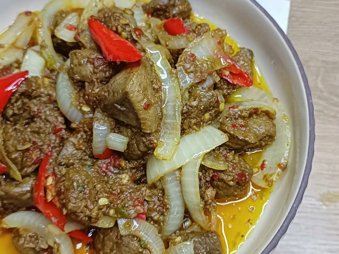 Hati Lembu Goreng Kunyit Pedas 