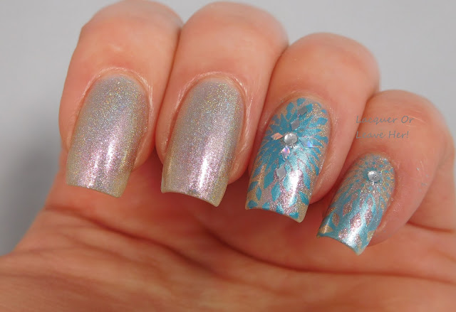 UberChic Beauty 14-01 over The Lady Varnishes Fairy Queen