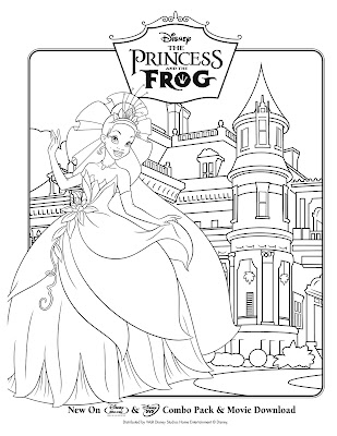 princess and frog coloring pages. princess and frog coloring