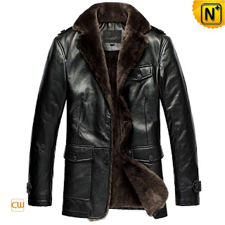 Black Sheepskin Coat