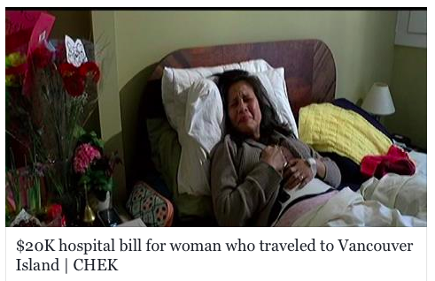 Woman from Philippines, visiting family on Vancouver Island, slammed with $20K hospital bill