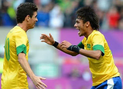 Oscar and Neymar Brazil 2012