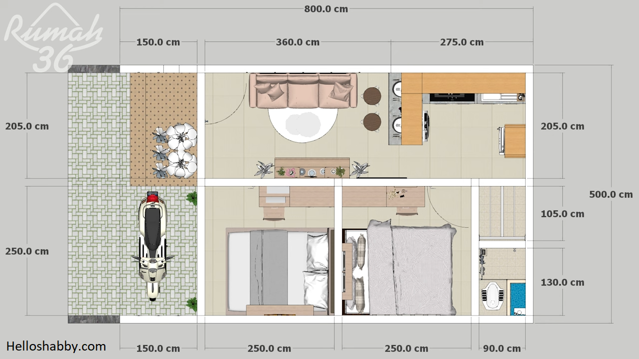 40 Sqm Small House Design With 2