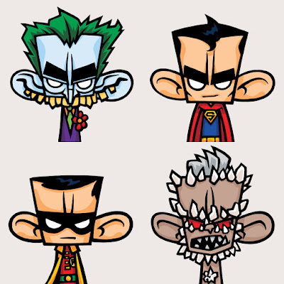 Mad*l Characters Print Series DC Comics Themed Batch 8 by MAD - The Joker, Robin, Superman & Doomsday