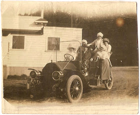 1920s automobile family photograph