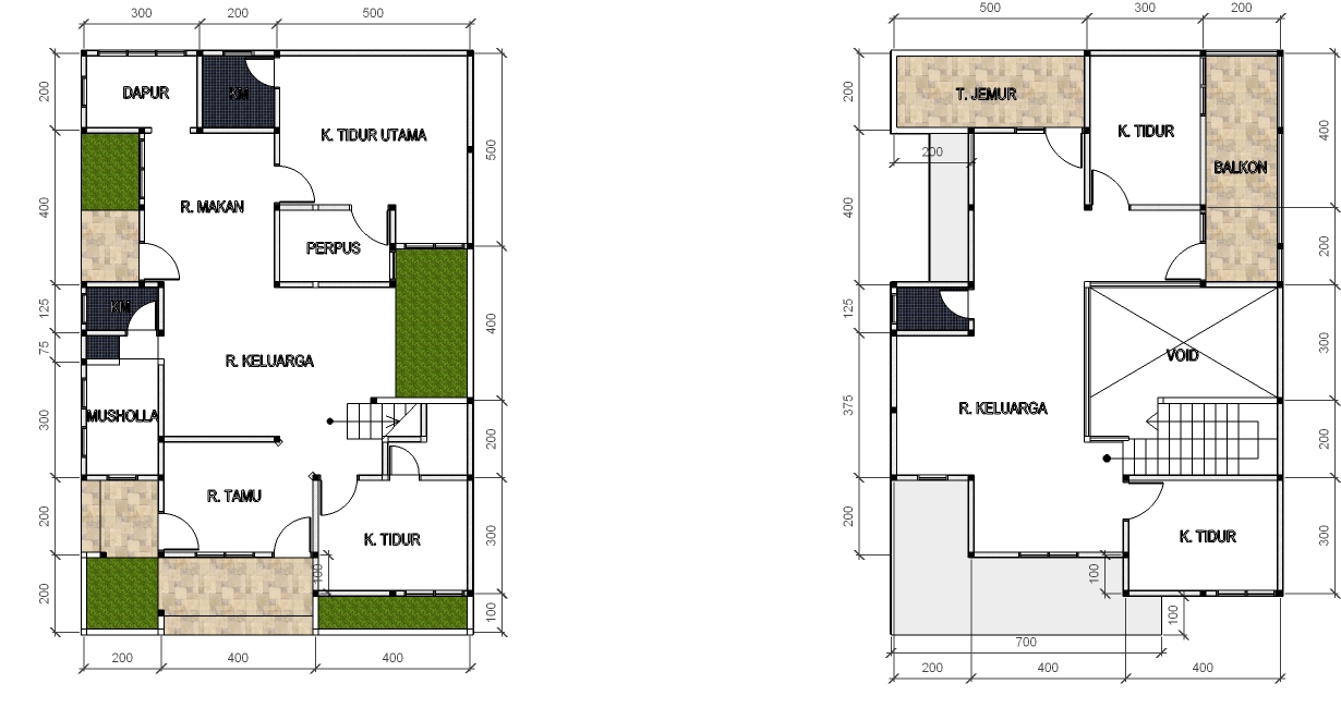 Belajar Menggambar RUMAH UNTUK LAHAN 13 X 15 M