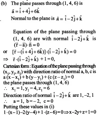Solutions Class 12 गणित-II Chapter-11 (त्रिविमीय ज्यामिति)