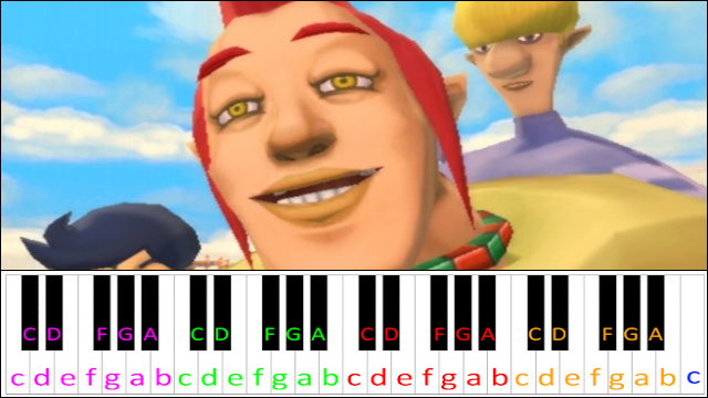 Groose's Theme (The Legend of Zelda: Skyward Sword) Piano / Keyboard Easy Letter Notes for Beginners