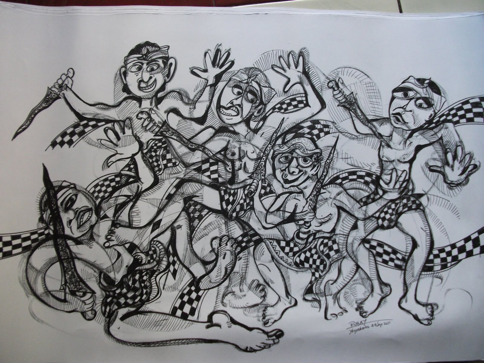 SKETSA TARI KERIS Studiotari