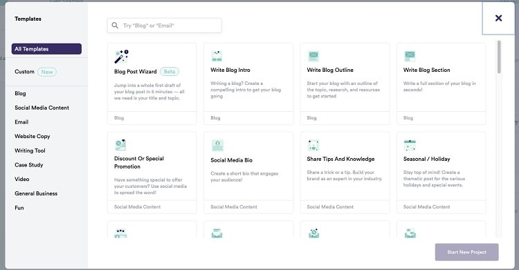 Copy.Ai Templates for creating multiple articles in just a few minutes