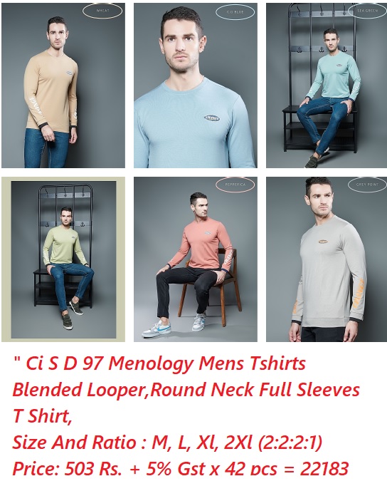 Buy Looper Printed Ci S D 97 Menology Mens Tshirts Catalog M