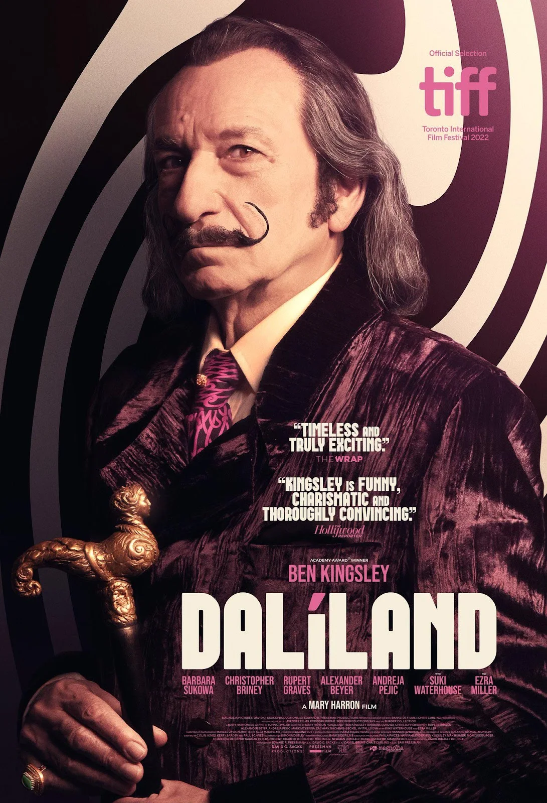 Poster for Spanish painter Salvador Dali's film "Daliland" has been released in preparation for its commercial release  Zephyr Films has released the official poster for the biopic "Daliland", which revolves around the life of Spanish painter Salvador Dali.    The poster was topped by the American star Ben Kinglsey, who will embody the character "Salvador Dali" in his glory, in preparation for the film's commercial release at the beginning of next June.    The film is a joint production between the United States of America, France and the United Kingdom, and it is in English, and most of its scenes were filmed in Canada. Kingsley co-starred with a group of Hollywood stars, headed by Ezra Miller, who embodies the character in her youth.    And the management of the Toronto International Film Festival announced that it had chosen to show the film for the first time at the closing ceremony of its 47th session on September 17 of last year.    It is noteworthy that this is not the first time that "Ben Kinglsey" has embodied an influential figure on the cinema screen, and he was embodied by the character of Mahatma Gandhi in the movie "Gandhi" in 1982, because of which he won the first Academy Award in his career as Best Actor in a Leading Role.